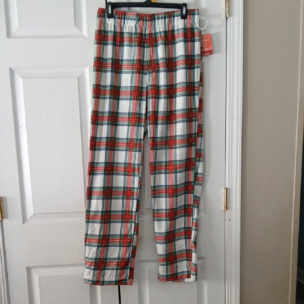 Wondershop Plaid Red, Green, White pajama lounge pants Sz M NWT